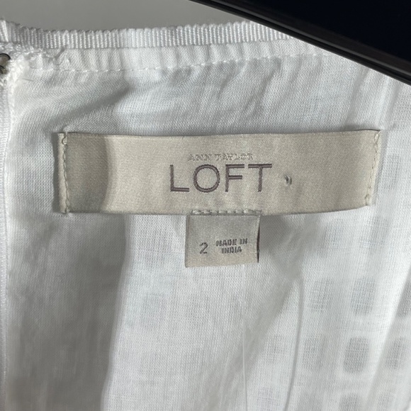 NEW Loft Dress Womens 2 white floral lace pencil cocktail preppy classic norm - Picture 4 of 9